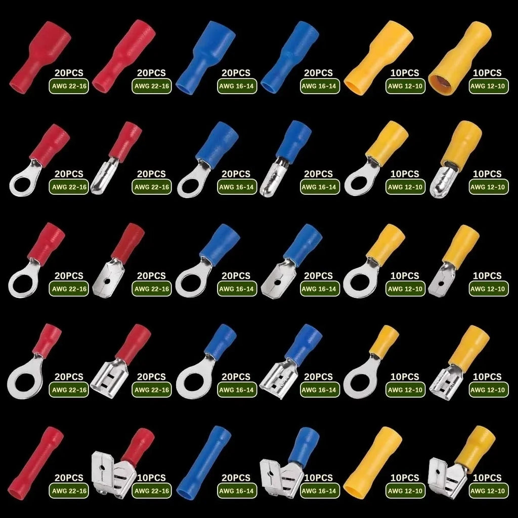 480/280/102-Piece Insulated Wire Connector Terminal Kit