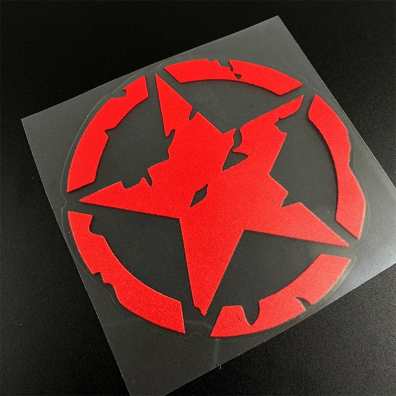 Five-Pointed Star Motorcycle Decals for Tank, Fender and Helmet - view 14
