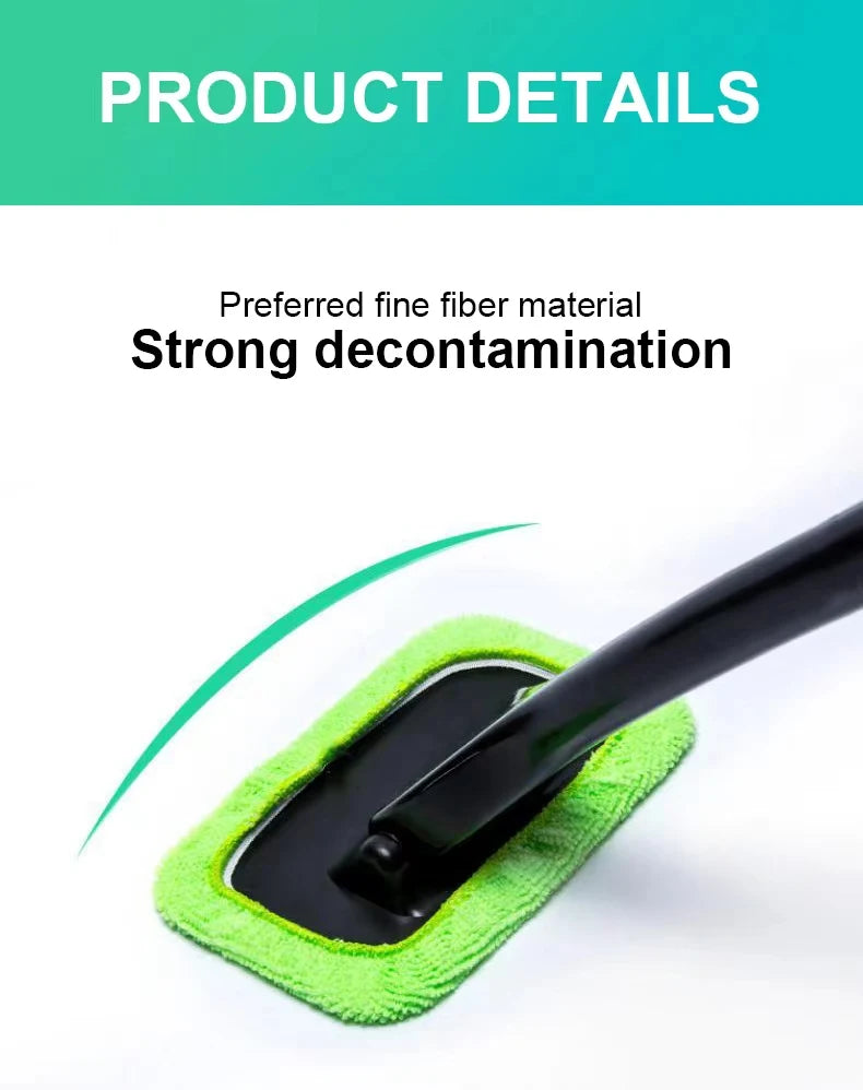 Car Interior Window Cleaning Brush with Long Handle
