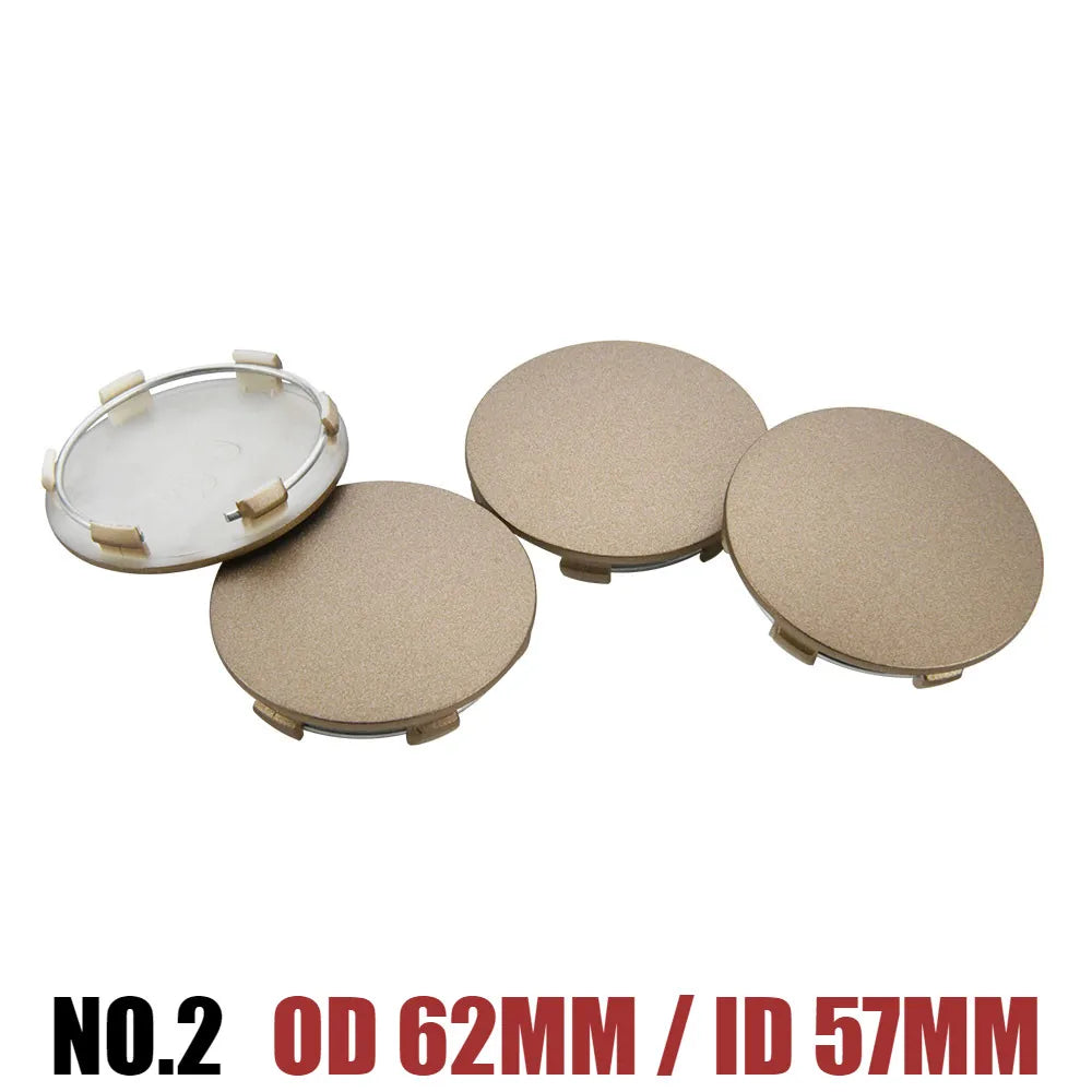 Universal Blank Wheel Center Caps, No Logo, Set of 4