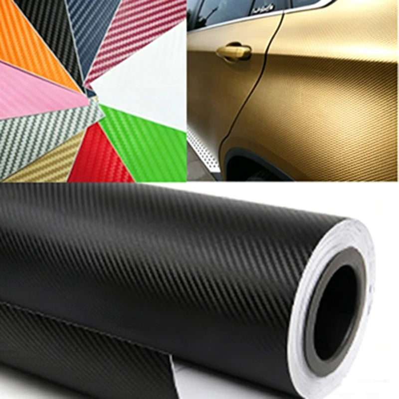 3D Carbon Fiber Vinyl Wrap Roll 150cm for Car & Motorcycle Styling