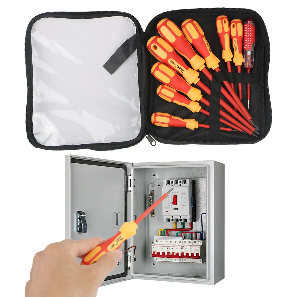 Electrician Magnetic Insulated Screwdriver Set - Phillips & Slotted - image 11
