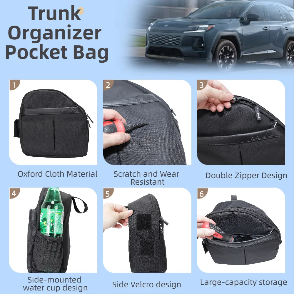 Right Side Trunk Cubby Storage Bag for Toyota RAV4 XA60 2026