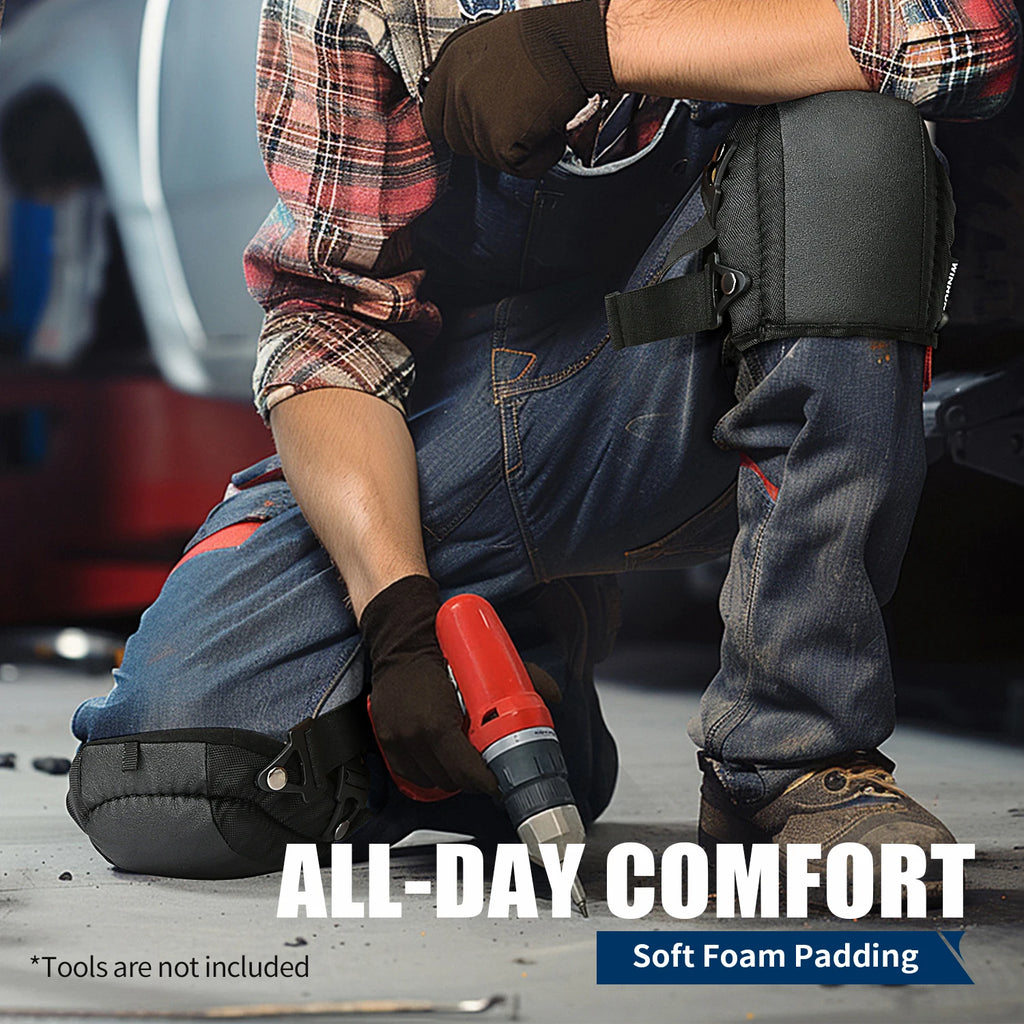 Heavy-Duty Foam Knee Pads with Double Straps