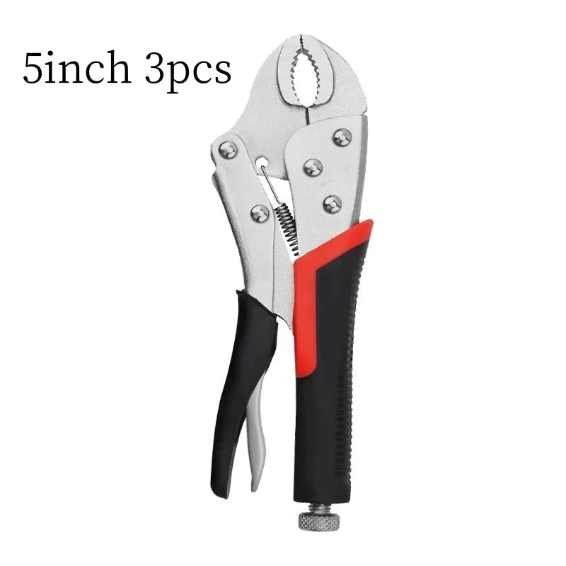 5inch Locking Pliers Lock Pliers Curved Jaw Pliers Straight Long Nose Pliers Multi-function Welding Tools