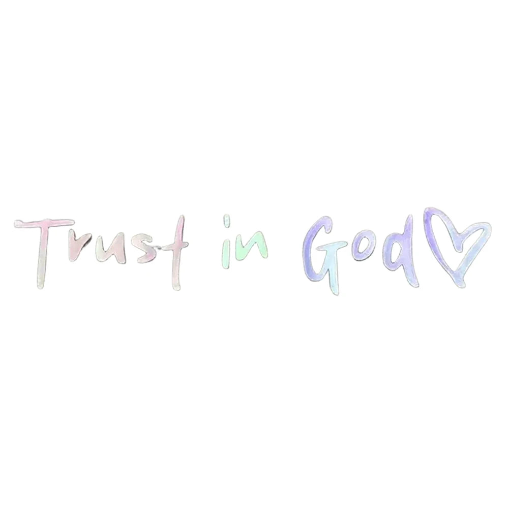 Trust In God Rearview Mirror Car Decal