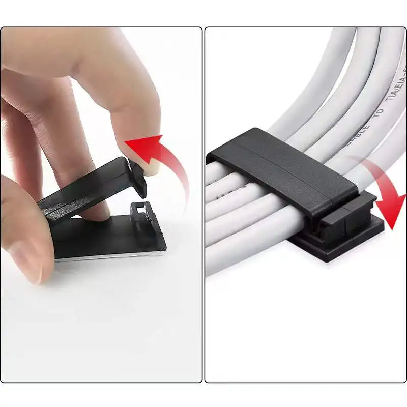 Self-Adhesive Cable Manager Clamp – Wire Winder Clips