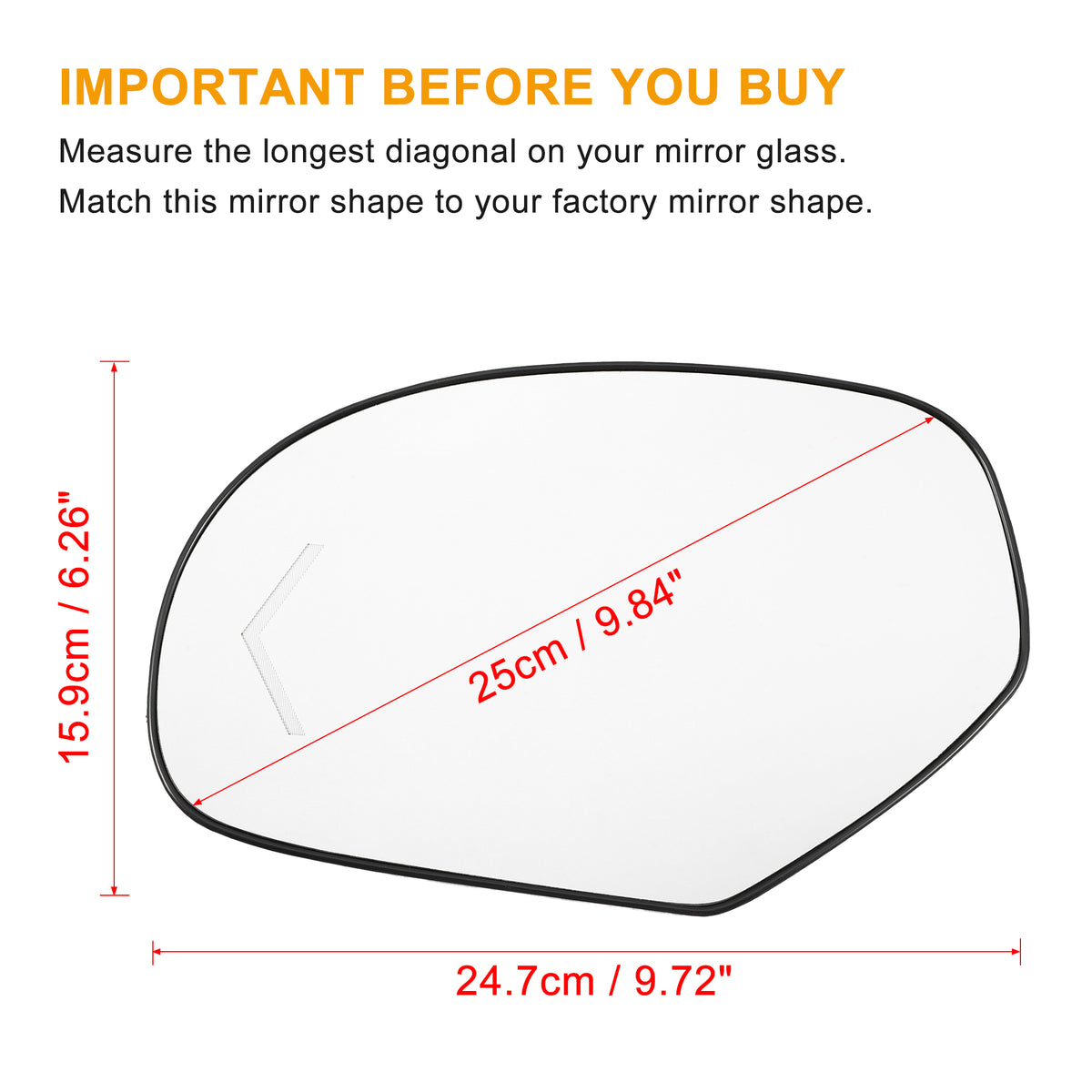 Heated Left Side Mirror Glass GMC Sierra/Chevy Silverado 2007-2014 - image 8