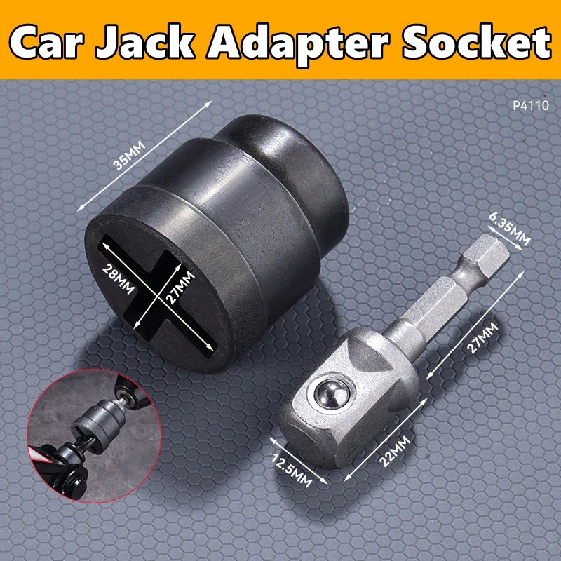 Scissor Car Jack Socket Adapter