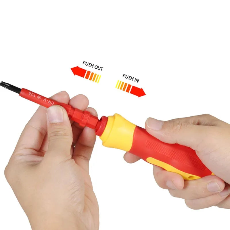 15Pcs 1000V Insulated Screwdriver Set Electrician Kit Magnetic Bits - image 11