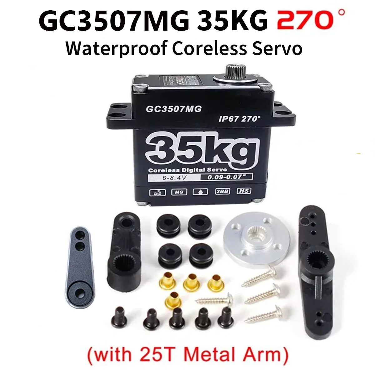 Heavy-Duty Waterproof RC Servo Motor 25kg, 35kg, 45kg - image 14