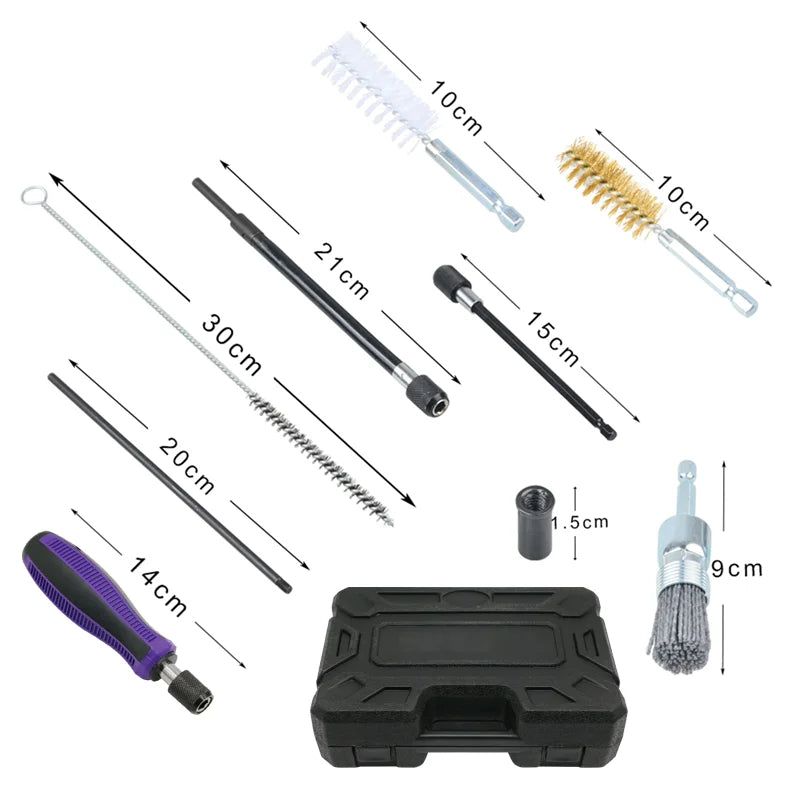 Universal Diesel Injector Seat Cleaning Brush Set 19pc - image 2