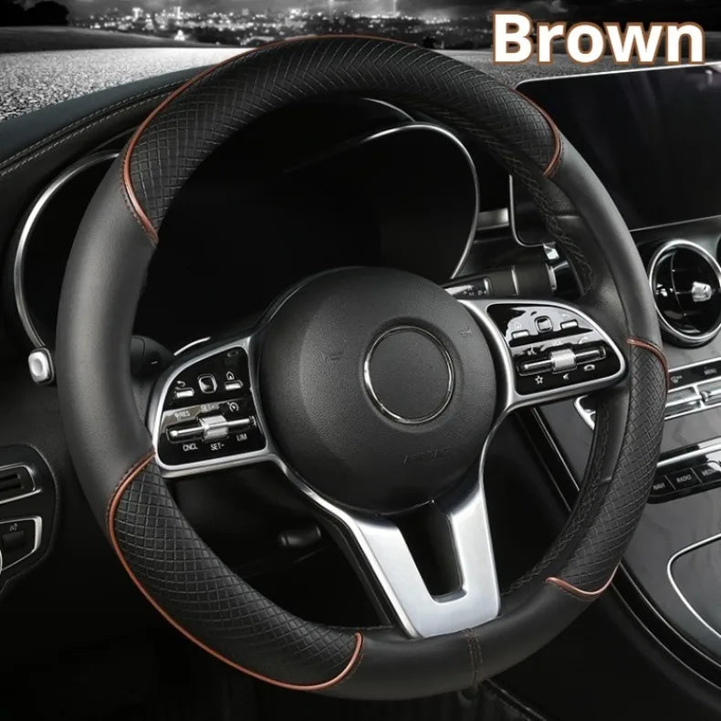 Diamond Texture Steering Wheel Cover, 14.5 to 15 Inch