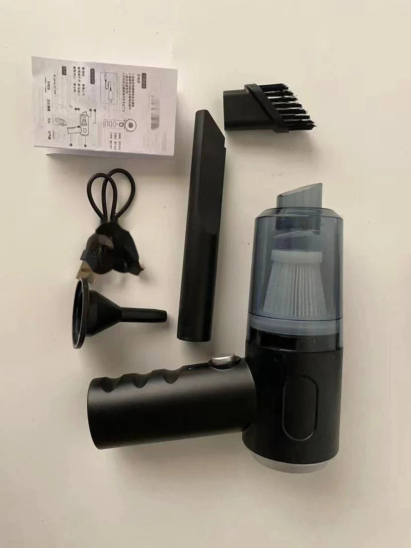 Portable Cordless Car Vacuum – Blower & Suction, Multi-Nozzle