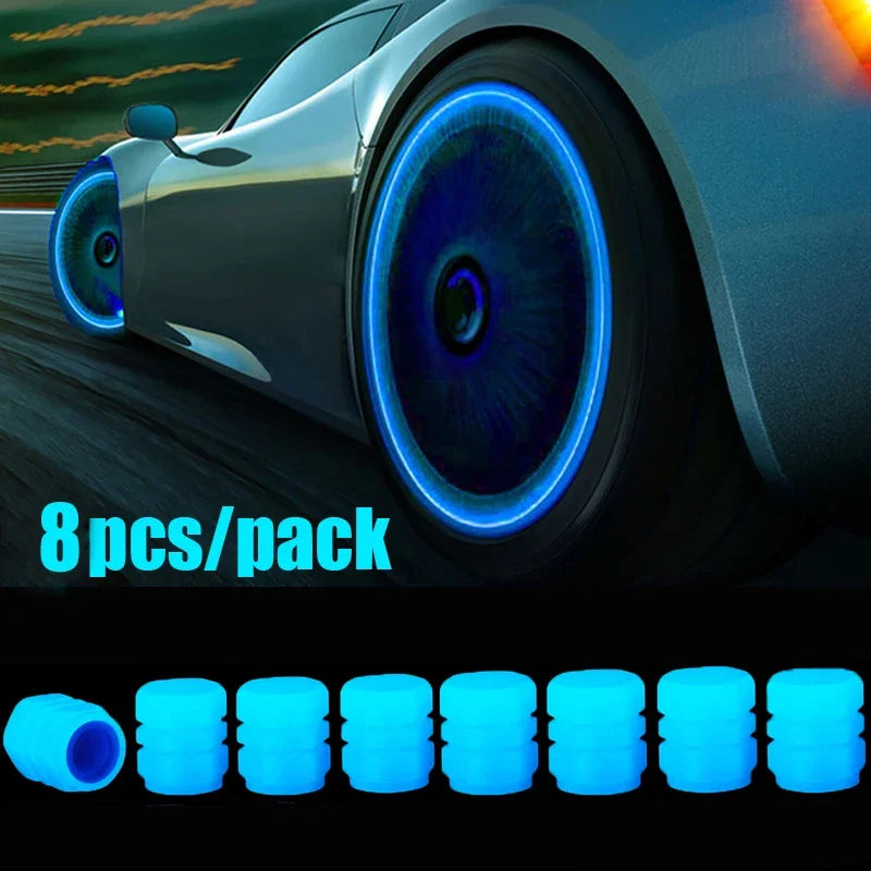 Glow in Dark Tire Valve Caps - Luminous Car Wheel Stem Covers - image 8