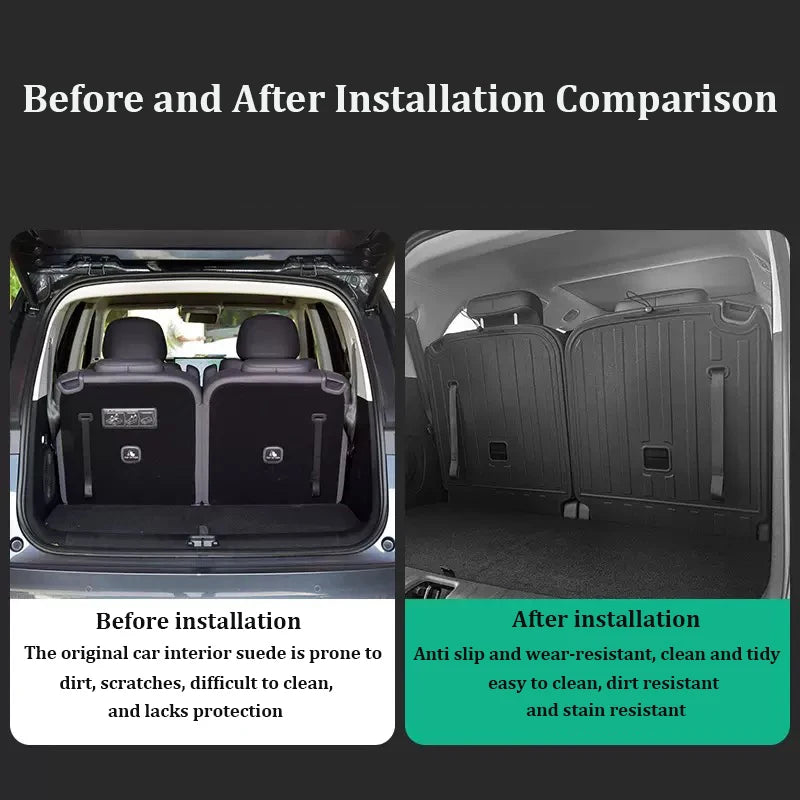 Trunk Cargo Mat and Seat Back Cover for Toyota RAV4 2021-2026