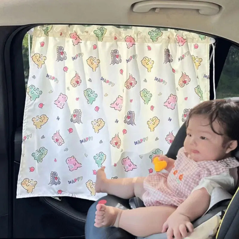 Cartoon Suction Cup Side Window Sun Shade for Kids