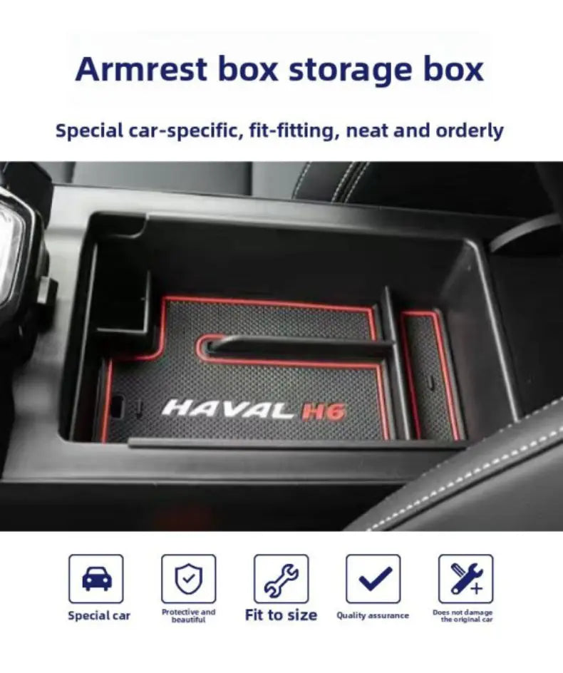 Center Console Armrest Hidden Storage Box for Haval H6 3rd Gen (2021-2025)