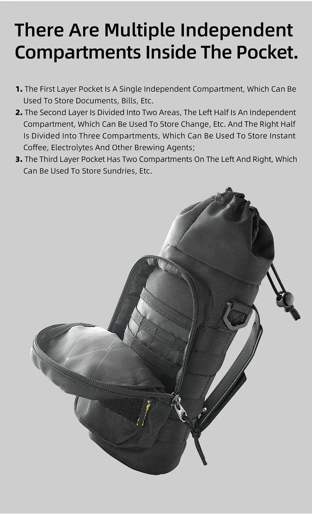 Rhinowalk Insulated Water Bottle Pouch with MOLLE System - image 16