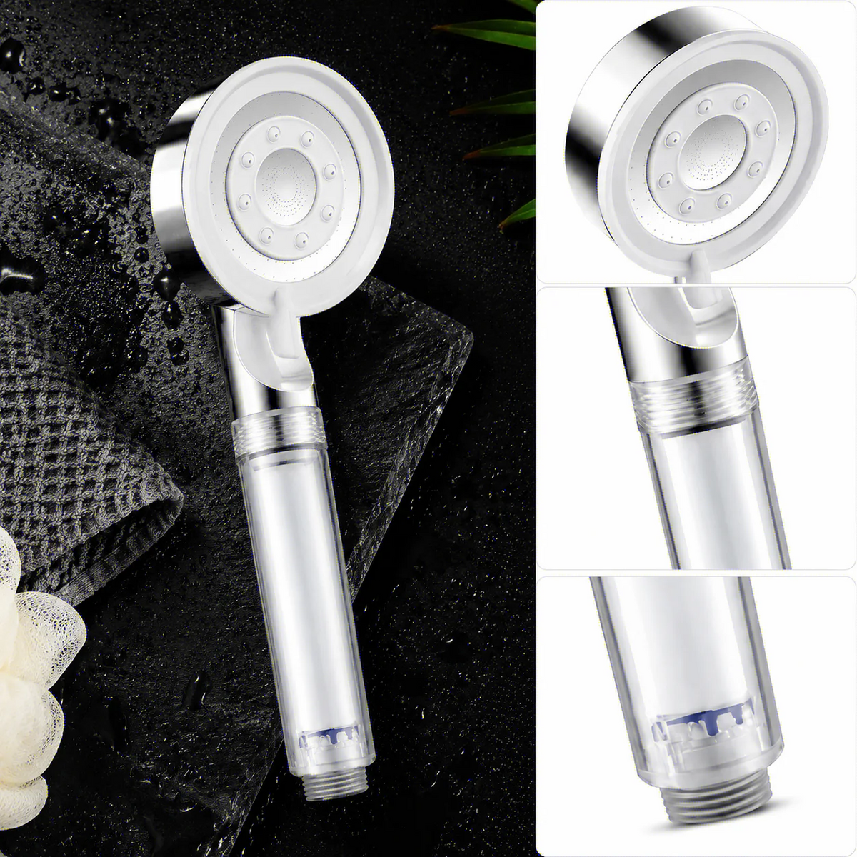 High-Pressure Filter Shower Head – 5 Spray Modes