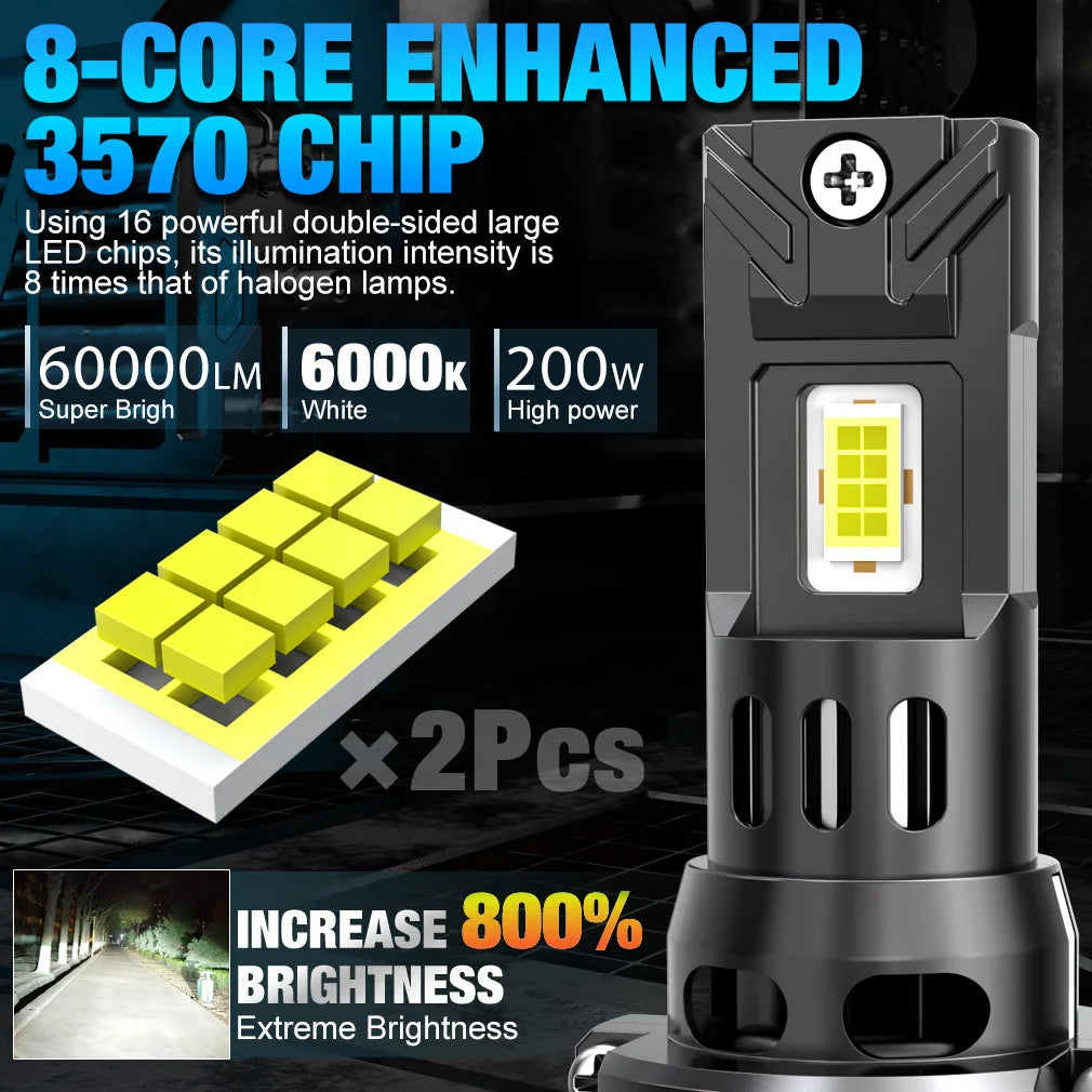 XSTORM H7 LED Headlight Bulbs 150W 60000LM 6000K Cool White - image 6