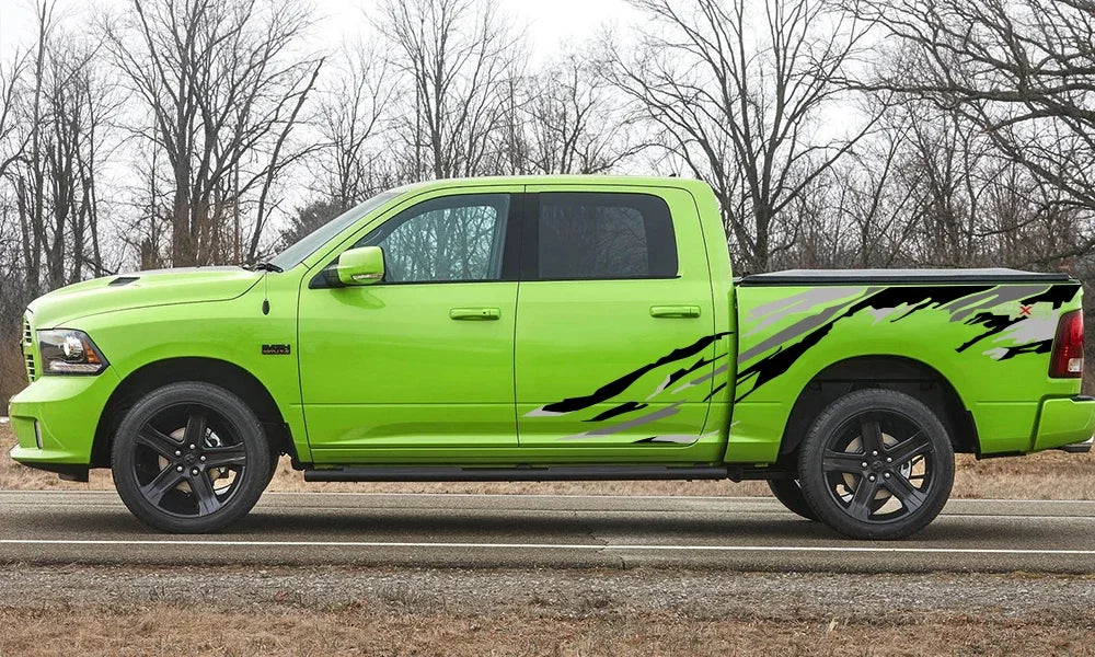 Pickup Truck Tuning Decal Set, 3 Pieces, Universal Fit