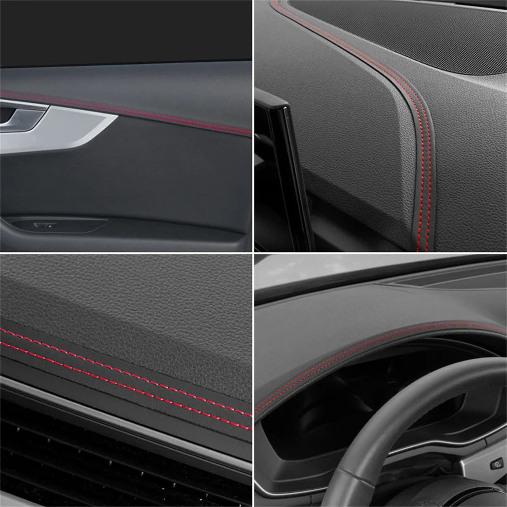 Braided PU Leather Decorative Trim Strip for Car Interior, 0.5m or 2m