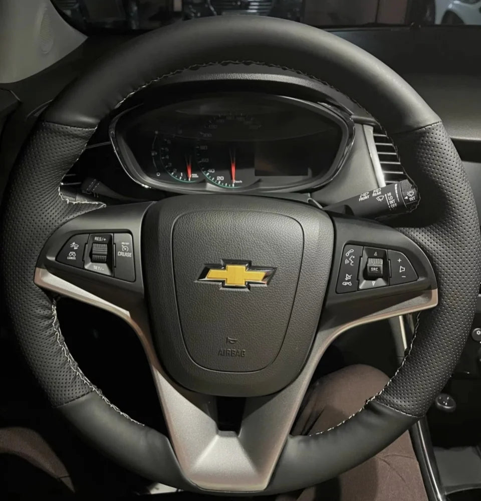 Microfiber Leather Steering Wheel Cover for Chevy Cruze, Aveo, Orlando - image 7