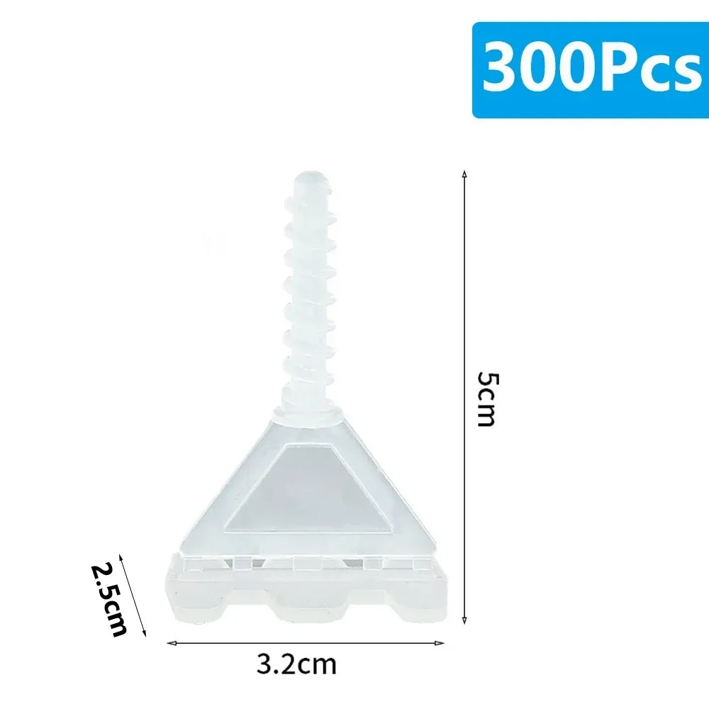 Spiral Tile Leveling System Clips & Wedges for Wall and Floor, 50-600 Pcs