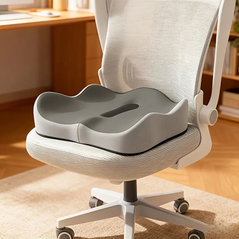 1pc Summer Breathable Car Seat Cushion, Memory Foam Coccyx Pad, Fashionable,Comfortable, Anti-Slip Soft Support, Water Washable