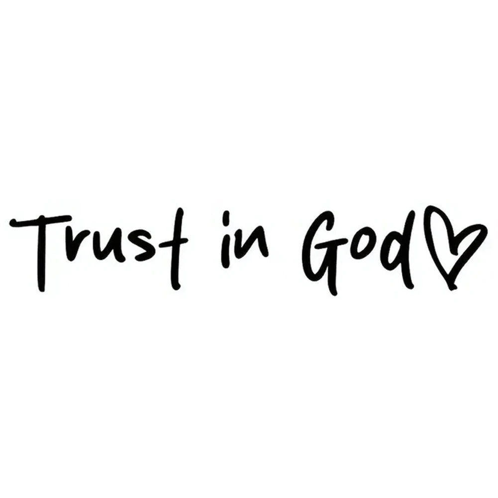 Trust In God Rearview Mirror Car Decal
