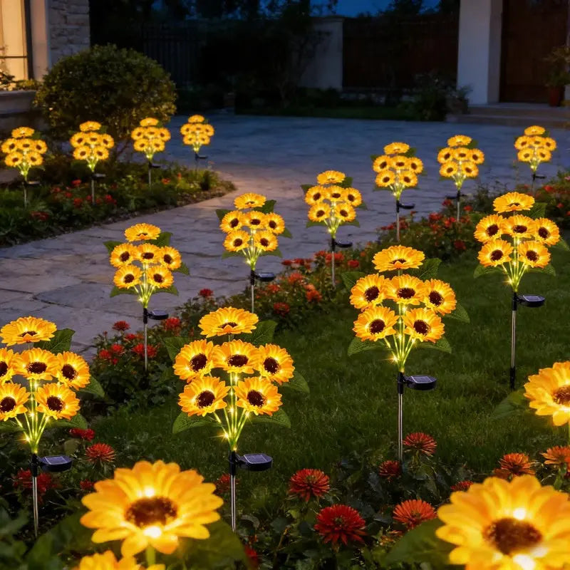 Solar Sunflower Garden Lights – Waterproof Lawn Decor