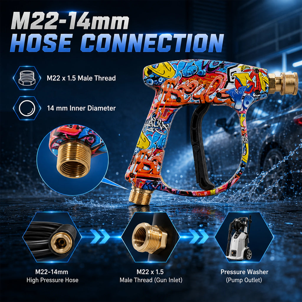 Pressure Washer Water Gun for Car Cleaning Hose Connector For Karcher Nilfisk Parkside Bosch Quick Connector Nozzles