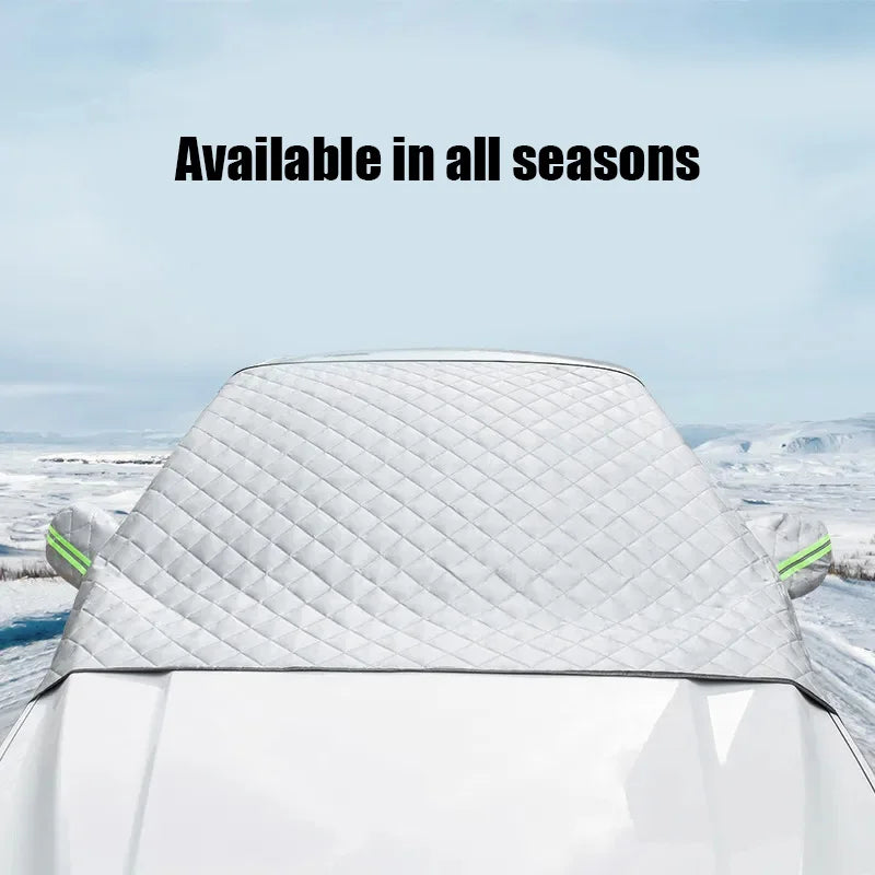 Front Windshield Snow & Frost Cover with Sun Shade