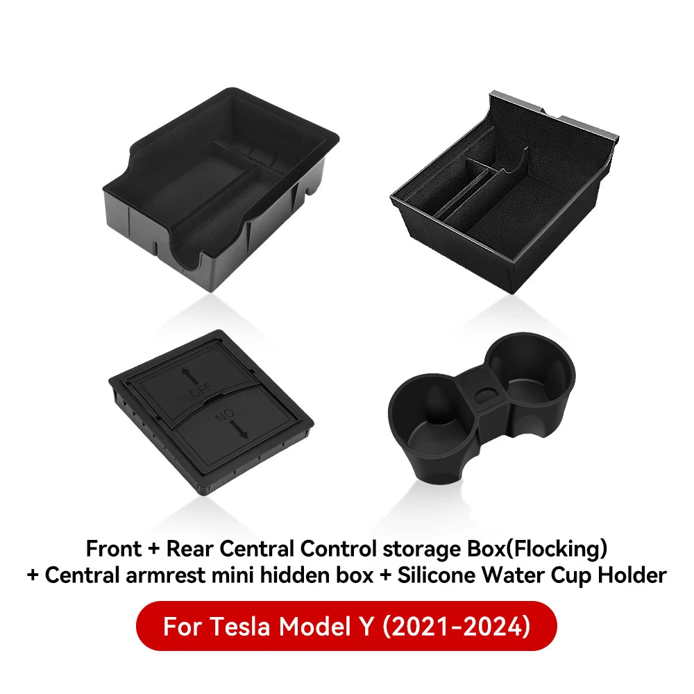 Center Console Hidden Storage Box for Tesla Model 3 and Model Y