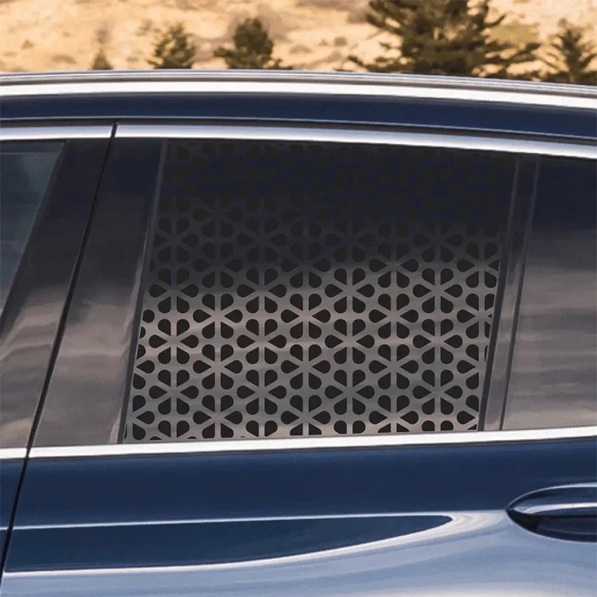 Honeycomb Matte Black Triangle Window Decal, 1, 2 or 4 pcs