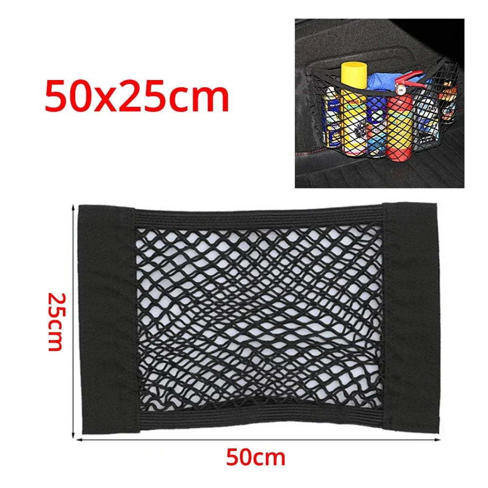 Elastic Mesh Trunk and Seat Back Storage Net, 4 Sizes
