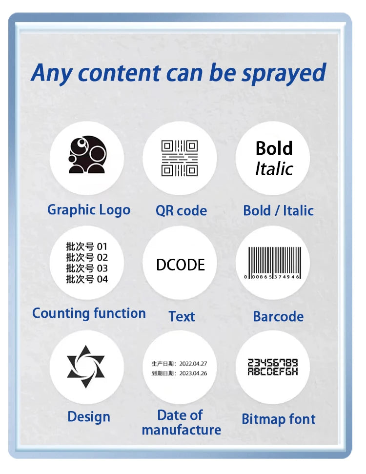 DCODE Industrial Online Inkjet Printer 12.7/25.4mm QR Barcode Date - image 15