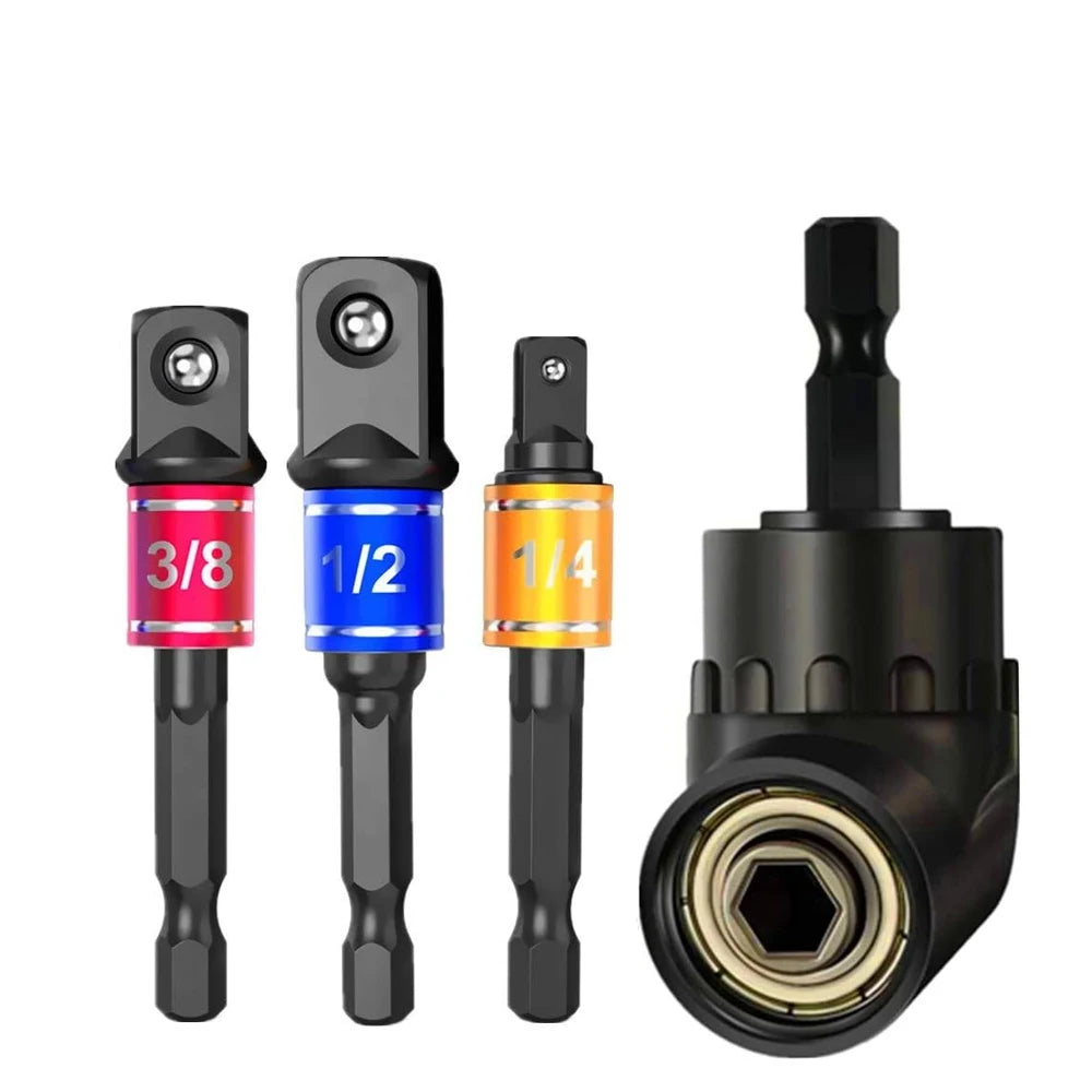 Impact Grade 105° Right Angle Drill Attachment & Extension Set