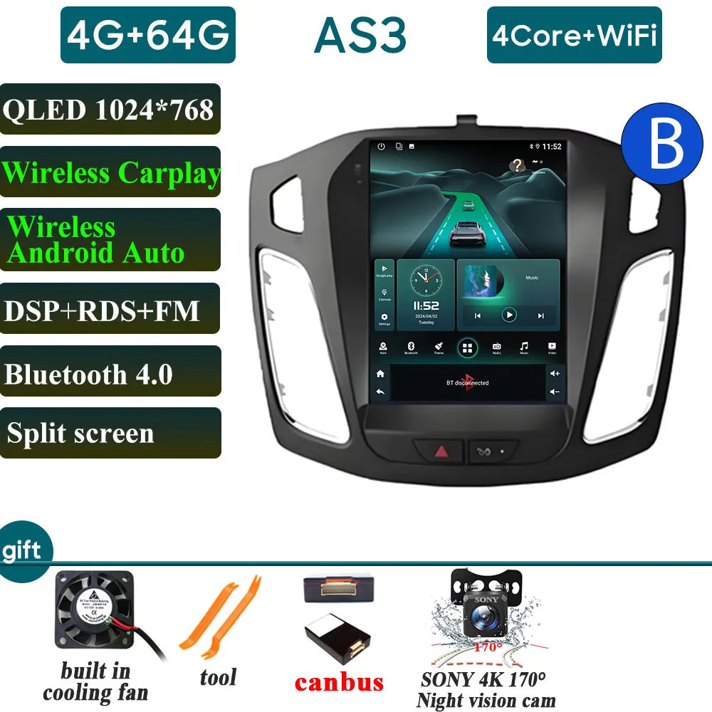 9.7" Android 12 Car Stereo for Ford Focus/Escape with CarPlay GPS - image 9