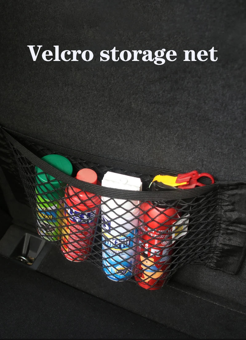 Elastic Mesh Seat Back and Trunk Net Organizer