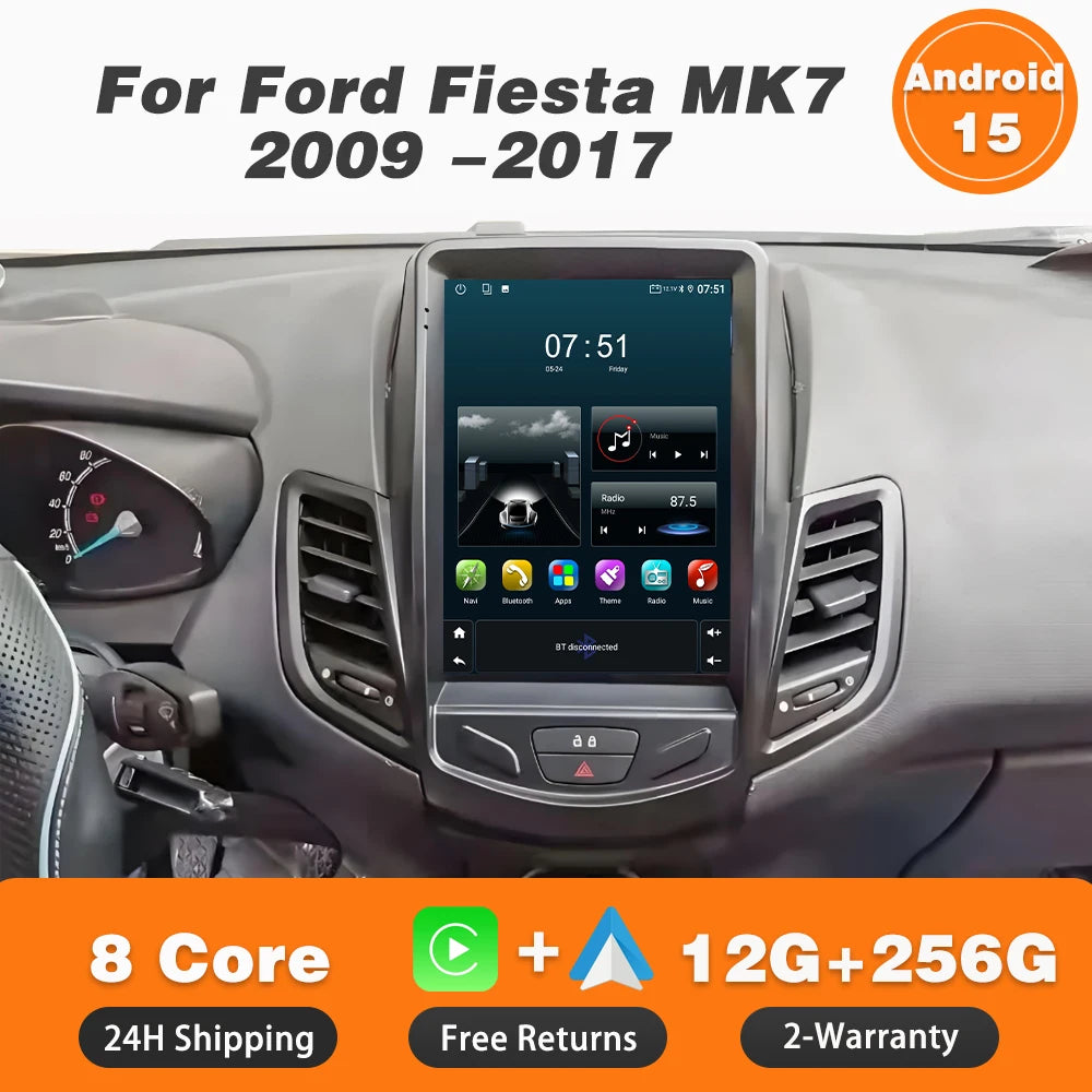 9.7" Android Car Radio for Ford Fiesta MK7 (2009-2017) GPS CarPlay
