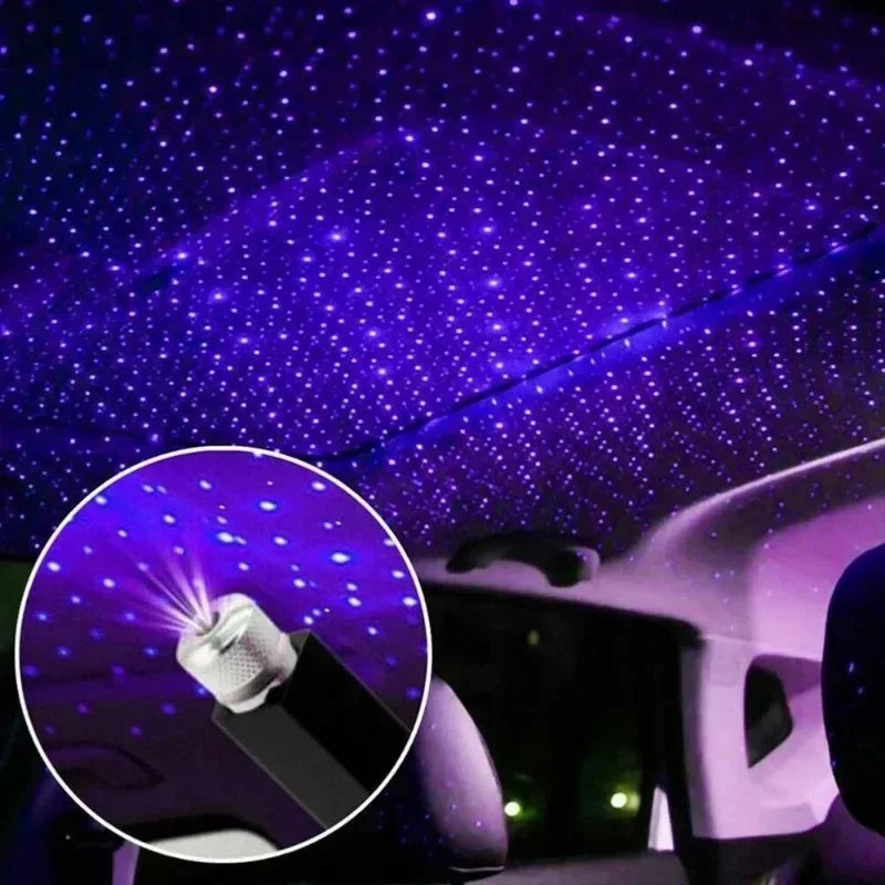 Starry Sky LED Night Light for Car USB - Red/Blue - image 3