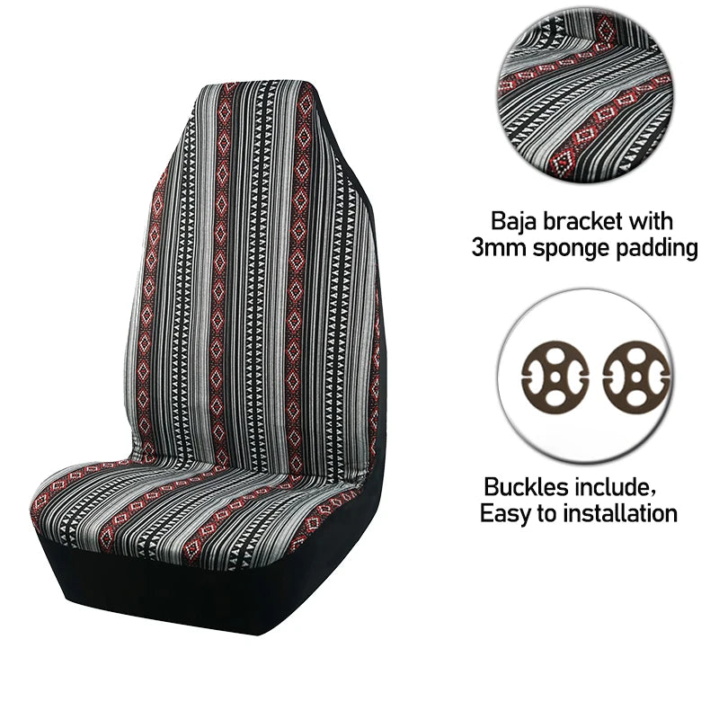 Baja Blanket Car Seat Cover Set with Steering Wheel Cover