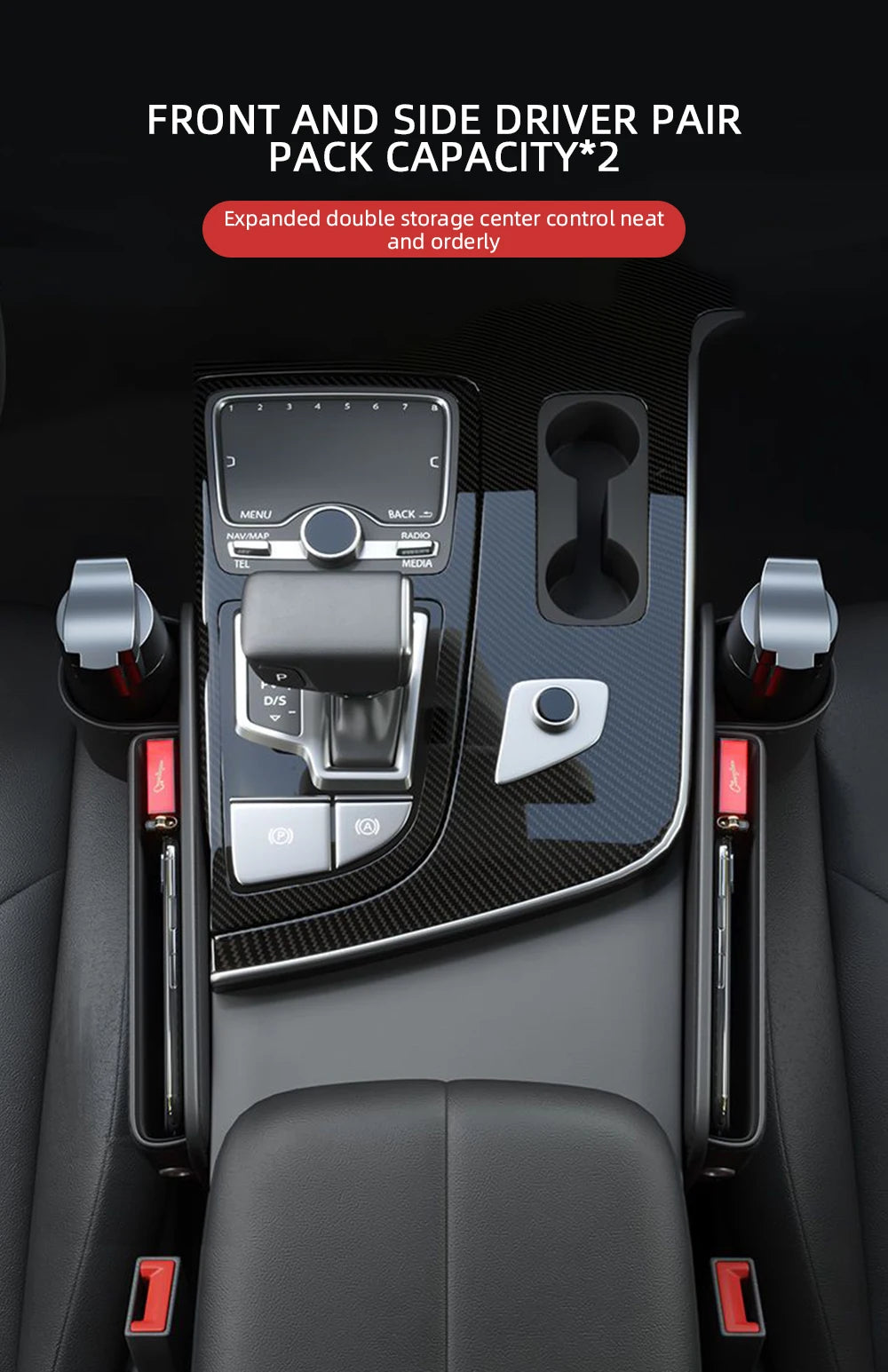 Car Seat Gap Organizer with Cup Holder