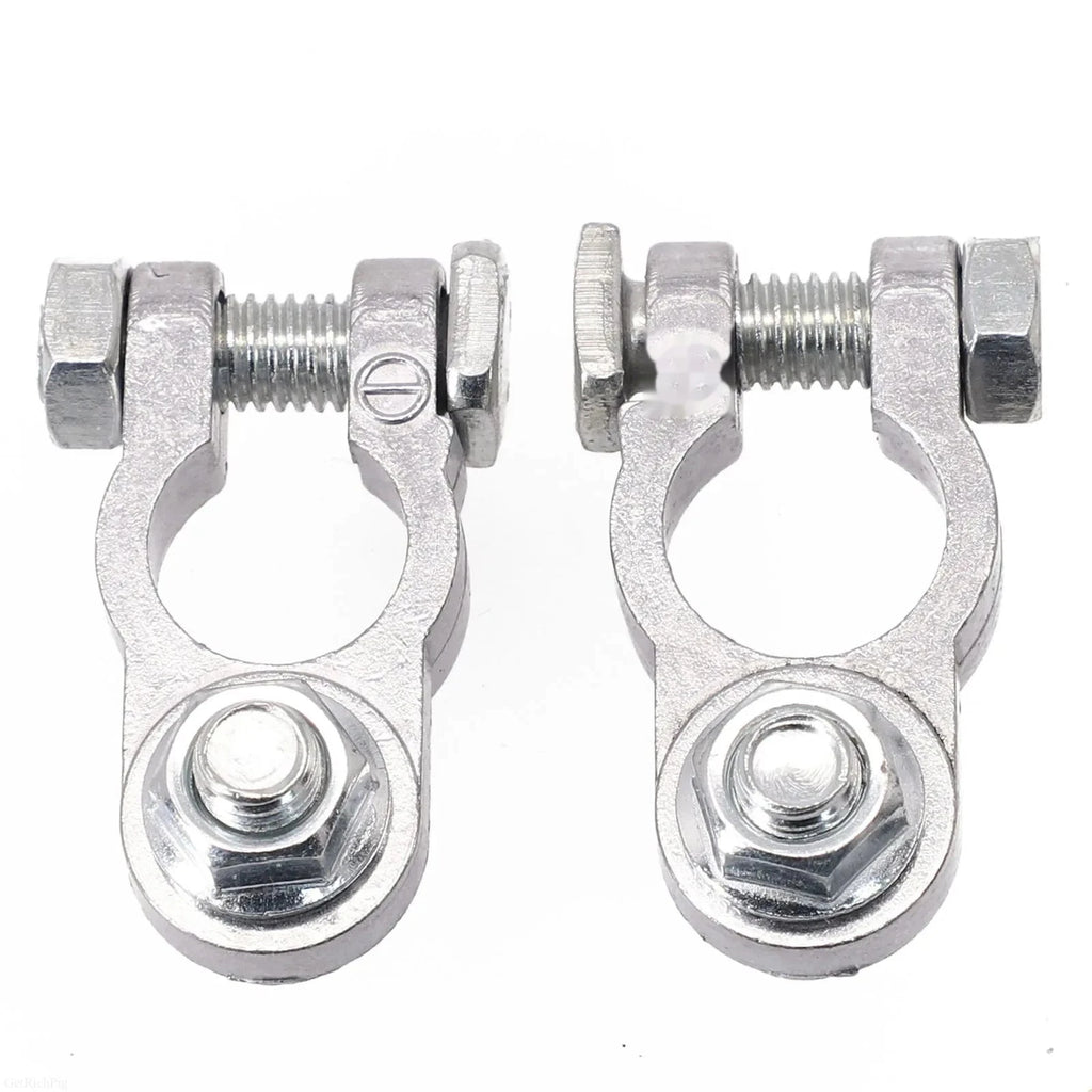 Zinc Alloy Battery Terminal Clamps – Positive & Negative, Pair