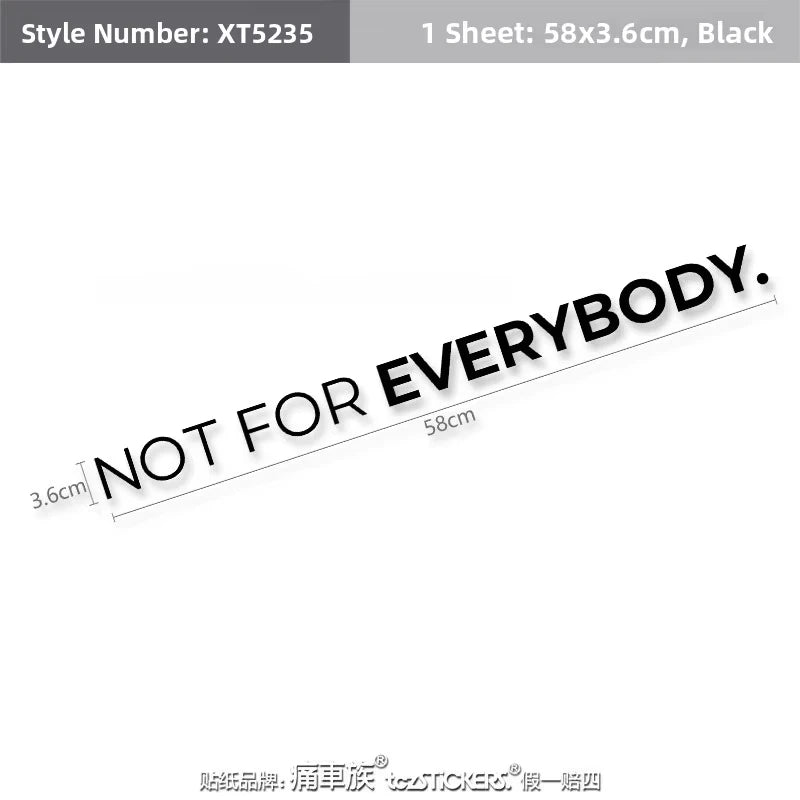 Not For Everybody JDM Car Door Decals, Racing Style Graphics - view 19