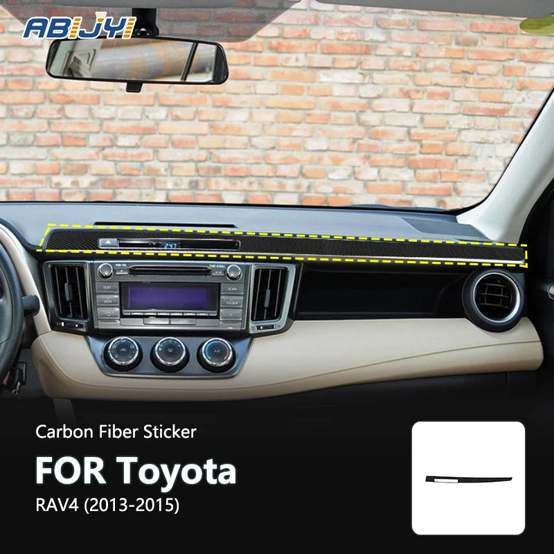 Carbon Fiber Dashboard Stickers for Toyota RAV4 2013-2015