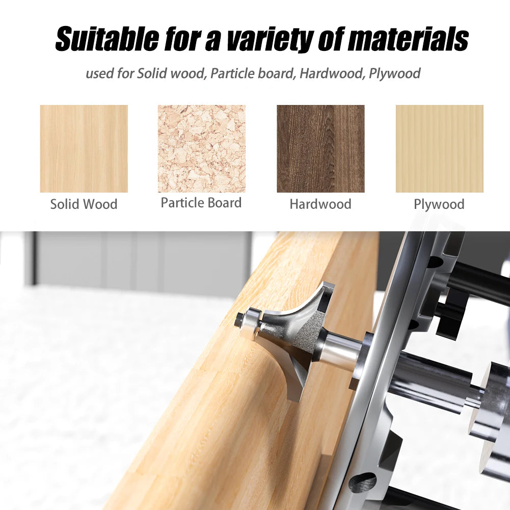 1/4" & 1/2" Shank Round Router Bit – Woodworking Milling Cutter