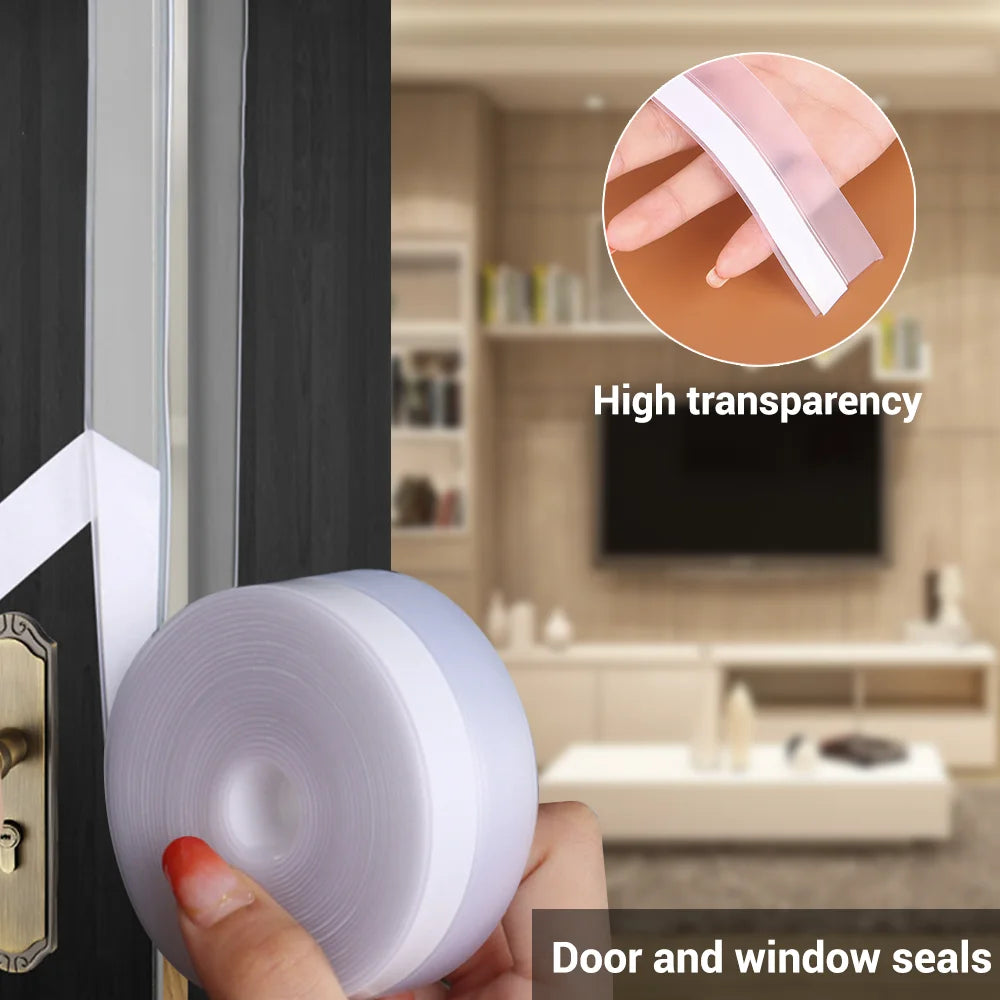 Silicone Weather Stripping Seal Tape – Door, Window & Shower Gaps